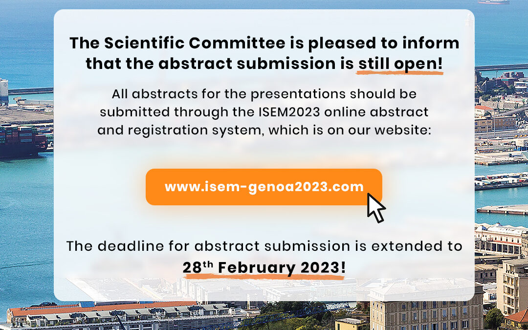 ABSTRACT SUBMISSION IS EXTENDED TO 28TH FEBRUARY